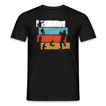 Funny Fishing Fish Angler Fishing Fishing Outfit - Men's T-Shirt - black - Front - AI Model Male 178 light (178cm)