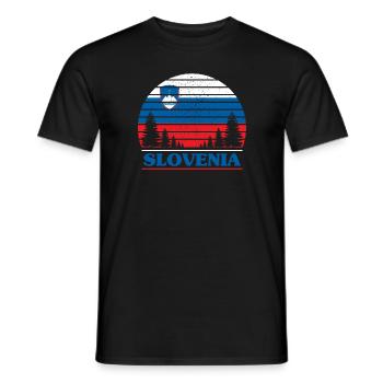 Slovénie - T-shirt homme - noir - Devant - AI Model Male 178 light (178cm)