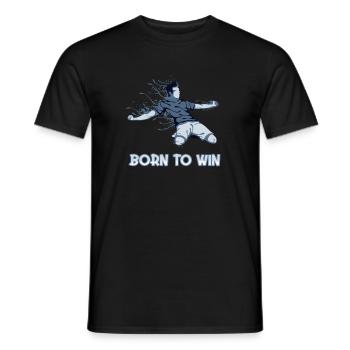 Born To Win Goal Keeper Futbol Fußball Trainer - Men's T-Shirt - black - Front - AI Model Male 178 light (178cm)