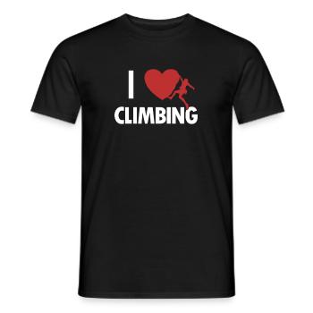 I love Climbing Escalade de vitesse Escalade - T-shirt homme - noir - Devant - AI Model Male 178 light (178cm)