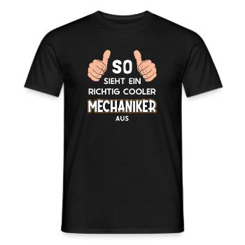 So sieht ein cooler Mechaniker aus Meister Kfz - Männer T-Shirt - Schwarz - Vorne - AI Model Male 178 light (178cm)