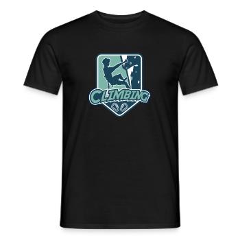 Climbing Logo Speedklettern Alpinklettern Kraxler - Männer T-Shirt - Schwarz - Vorne - AI Model Male 178 light (178cm)
