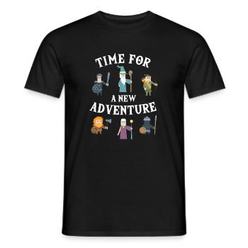 Time For New Adventure PnP RPG Jeu de rôle Pen - T-shirt homme - noir - Devant - AI Model Male 178 light (178cm)