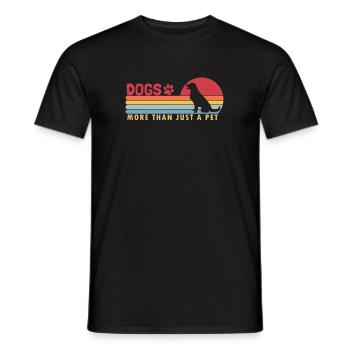 Dogs more than a Pet Wauwau Mâle Quadrupède Chien - T-shirt homme - noir - Devant - AI Model Male 178 light (178cm)