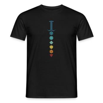 PnP RPG Jeu de rôle Tabletop Maître de jeu Pen - T-shirt homme - noir - Devant - AI Model Male 178 light (178cm)