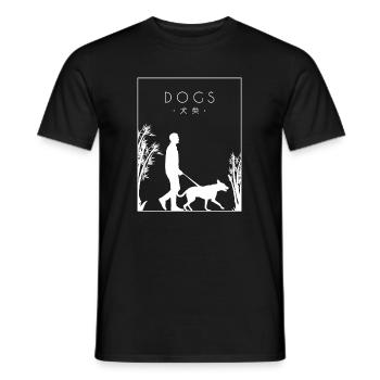 Dogs Chinese Hanzi Mâle Quadrupède Wauwau - T-shirt homme - noir - Devant - AI Model Male 178 light (178cm)