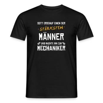 Mechaniker Stärkster Mann Car Technician Auto - Men's T-Shirt - black - Front - AI Model Male 178 light (178cm)