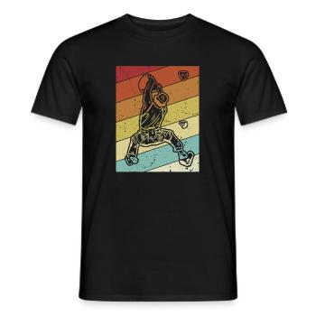 Bouldern Speedklettern Sportklettern Kraxler - Männer T-Shirt - Schwarz - Vorne - AI Model Male 178 light (178cm)