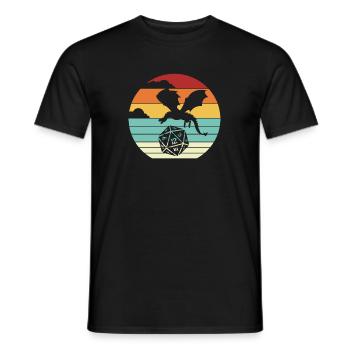 PnP RPG Jeu de rôle Tabletop Maître de jeu Pen - T-shirt homme - noir - Devant - AI Model Male 178 light (178cm)