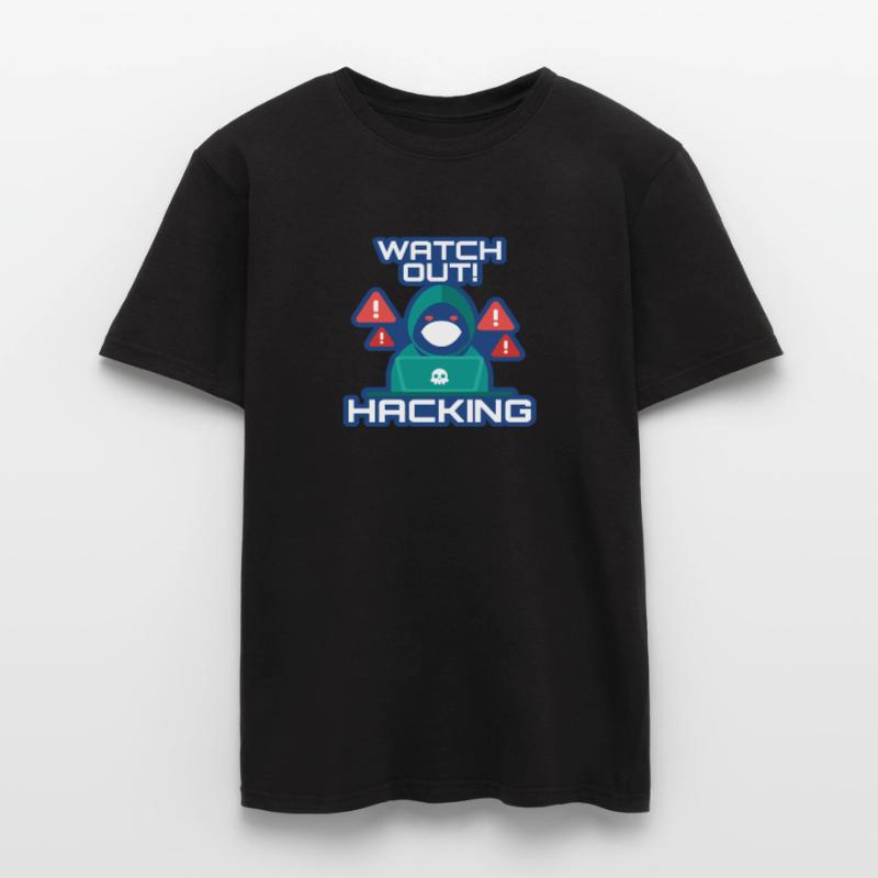 Watch Out Hacking Full Stack Coder Software Men's T-Shirt