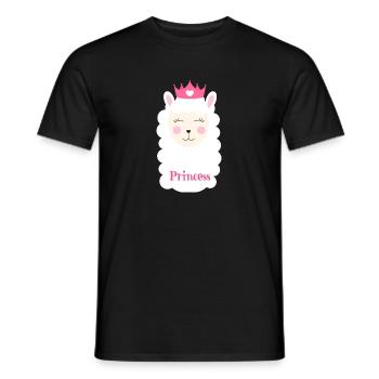 Princess Pako Lama Alpaca Éleveur d'alpagas - T-shirt homme - noir - Devant - AI Model Male 178 light (178cm)