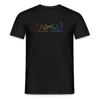 Kendo LGBT Rainbow Kenjutsu Kata Shinai Samurai - Männer T-Shirt - Schwarz - Vorne - AI Model Male 178 light (178cm)