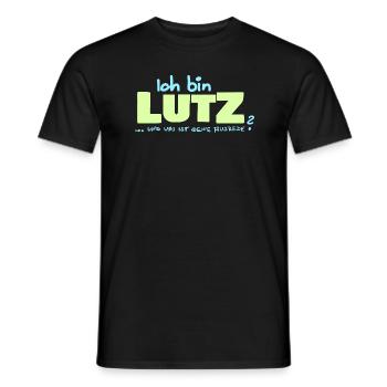 Lutz - Männer T-Shirt - Schwarz - Vorne - AI Model Male 178 light (178cm)