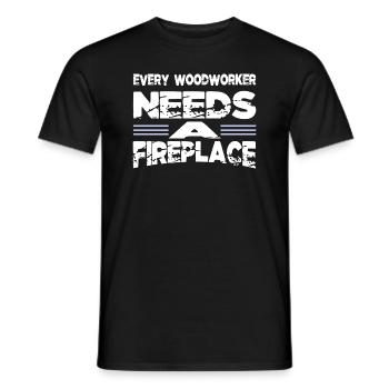 axes woodcutter love quote hobbyists - Männer T-Shirt - Schwarz - Vorne - AI Model Male 178 light (178cm)