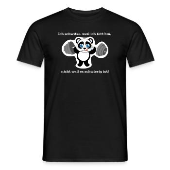 Ich schwitze weil ich fett bin - Männer T-Shirt - Schwarz - Vorne - AI Model Male 178 light (178cm)