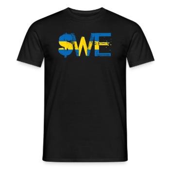 Schweden Schweden Flagge national norden skandinavia - Männer T-Shirt - Schwarz - Vorne - AI Model Male 178 light (178cm)