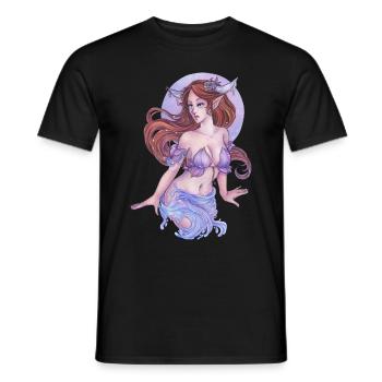 Coole Manga Elfe Geschenkidee für Mangafans - Männer T-Shirt - Schwarz - Vorne - AI Model Male 178 light (178cm)