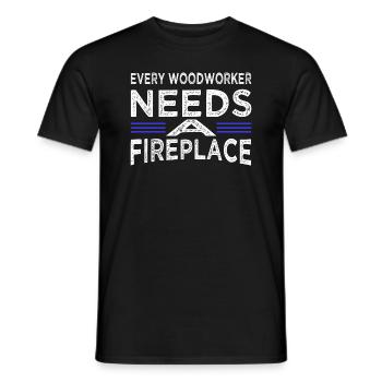 tree carpentry lumberjack cabinetmaker statement - Männer T-Shirt - Schwarz - Vorne - AI Model Male 178 light (178cm)