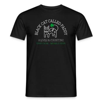 St. Patrick's Day - Black Cat Paddy's Irish Ma - Men's T-Shirt - black - Front - AI Model Male 178 light (178cm)