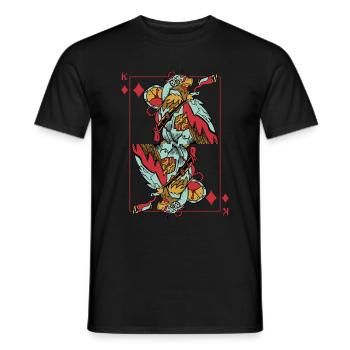 Jeu de cartes Eagle Steampunk Karo King Poker - T-shirt homme - noir - Devant - AI Model Male 178 light (178cm)