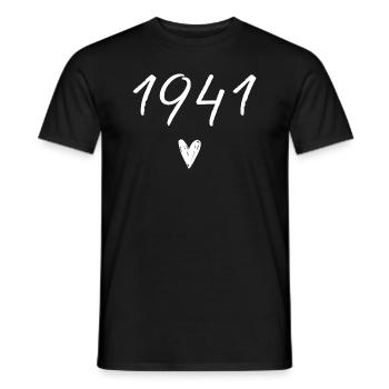 1941 Herzgeburtstag - Männer T-Shirt - Schwarz - Vorne - AI Model Male 178 light (178cm)