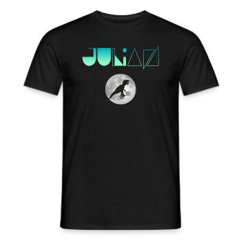 JULIAN - Schöner Jungen Name mit Dinosaurier - Männer T-Shirt - Schwarz - Vorne - AI Model Male 178 light (178cm)