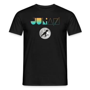 JULIAN - Schöner Jungen Name mit Dinosaurier - Männer T-Shirt - Schwarz - Vorne - AI Model Male 178 light (178cm)