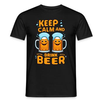 Funny beer mugs - Men's T-Shirt - black - Front - AI Model Male 178 light (178cm)