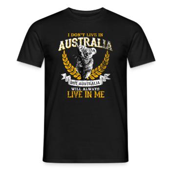 Australia - Men's T-Shirt - black - Front - AI Model Male 178 light (178cm)