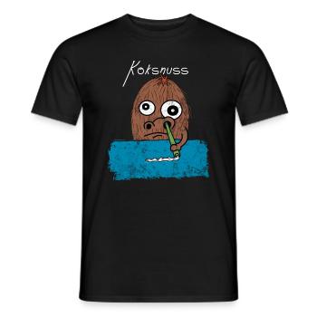 marihuana drogen kokosnuss wortwitz geschenk - Männer T-Shirt - Schwarz - Vorne - AI Model Male 178 light (178cm)