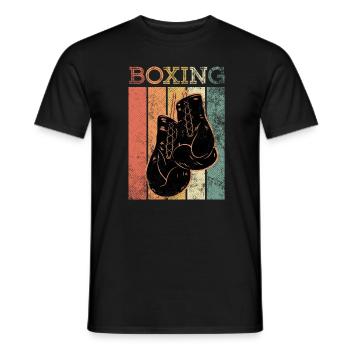 boxing boxing boxing boxing gift fight - Men's T-Shirt - black - Front - AI Model Male 178 light (178cm)