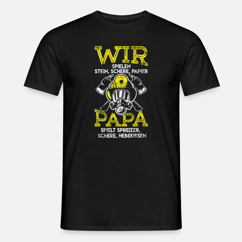 Dad Fire Department Gift - Men’s T-shirt - black