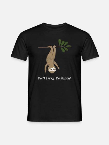 faultier - Männer T-Shirt - Schwarz