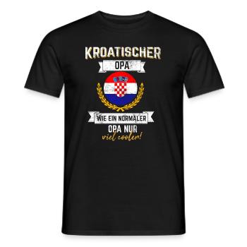 opa kroatien geschenk - Männer T-Shirt - Schwarz - Vorne - AI Model Male 178 light (178cm)