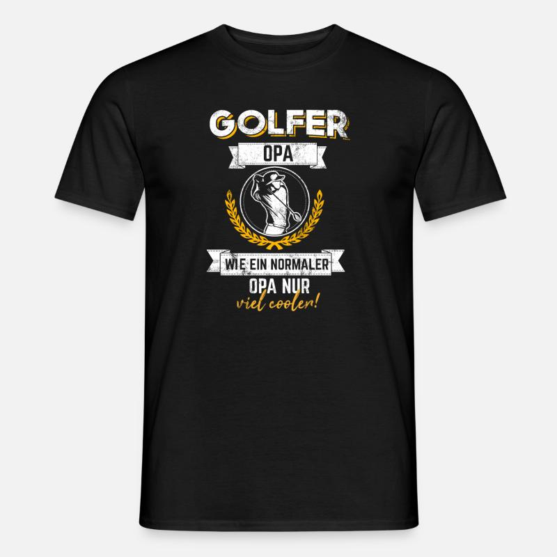 golfen golfer opa geschenk - Männer T-Shirt - Schwarz