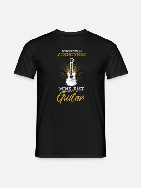 gitarre - Männer T-Shirt - Schwarz