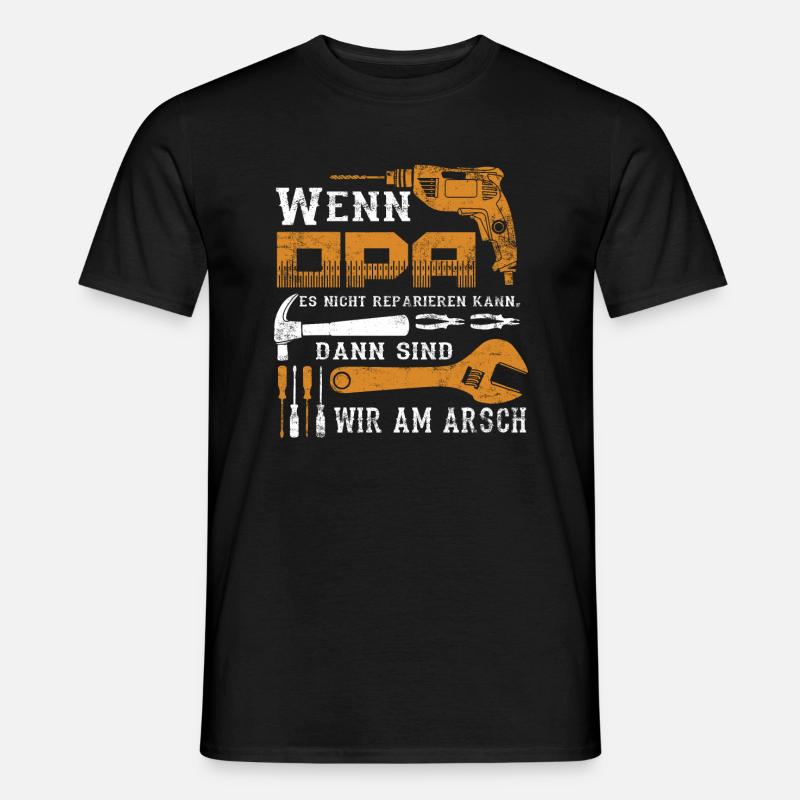 opa geschenk - Männer T-Shirt - Schwarz