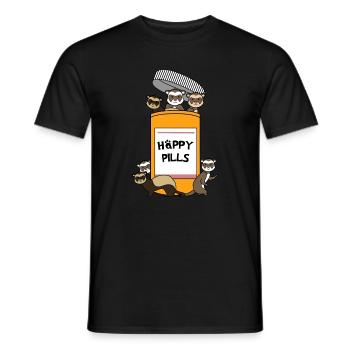 furet cadeau drôle - T-shirt homme - noir - Devant - AI Model Male 178 light (178cm)