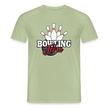 bowling - Männer T-Shirt - Sage - Vorne - AI Model Male 178 light (178cm)