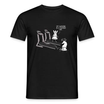chess treadmill - Männer T-Shirt - Schwarz - Vorne - AI Model Male 178 light (178cm)