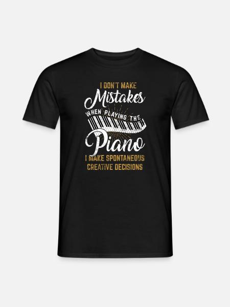 piano - T-shirt homme - noir