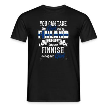 Finland - Men's T-Shirt - black - Front - AI Model Male 178 light (178cm)