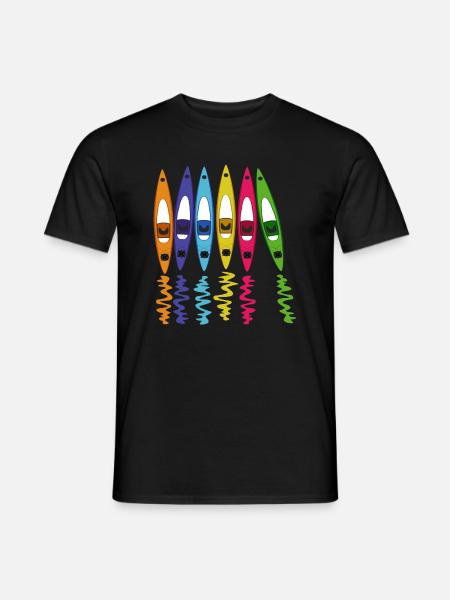 kajak kanu - Männer T-Shirt - Schwarz