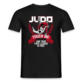 judo lustiger Spruch - Männer T-Shirt - Schwarz - Vorne - AI Model Male 178 light (178cm)