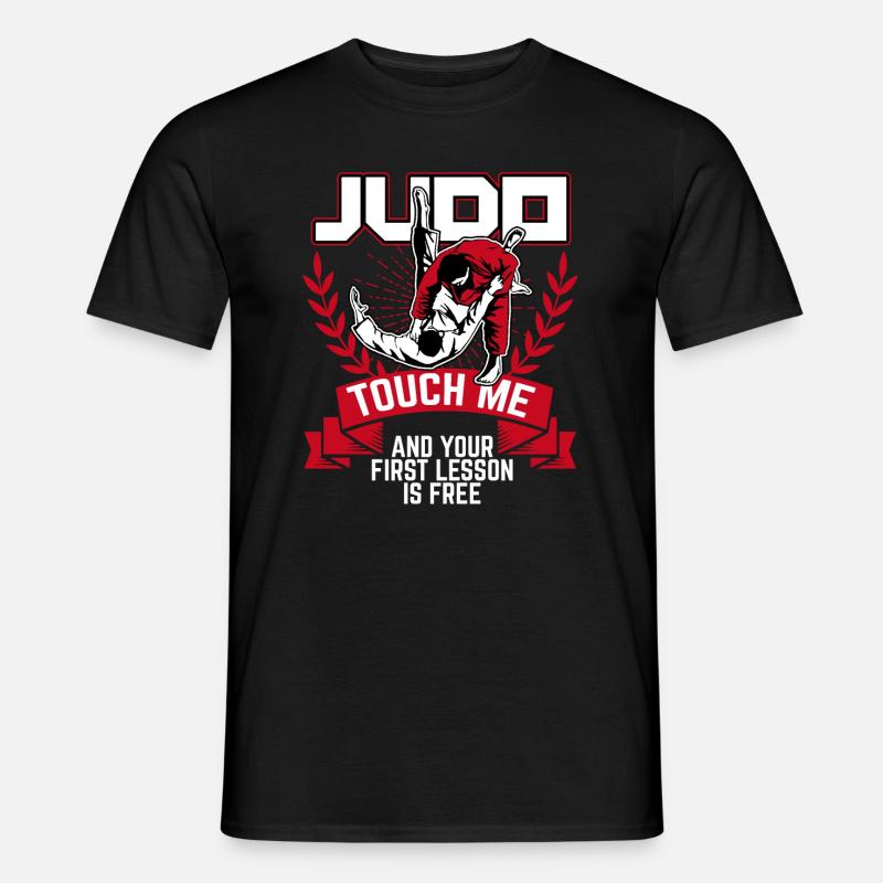 judo lustiger Spruch - Männer T-Shirt - Schwarz