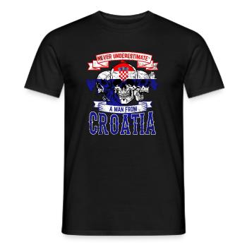 Croatia - Men's T-Shirt - black - Front - AI Model Male 178 light (178cm)