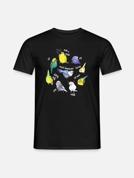 Budgerigar canary parrot - Men's T-Shirt - black