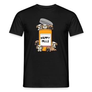 Shih Tzu - Männer T-Shirt - Schwarz - Vorne - AI Model Male 178 light (178cm)