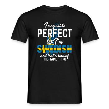 Suède - T-shirt homme - noir - Devant - AI Model Male 178 light (178cm)