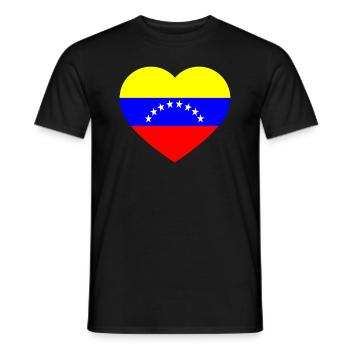 Venezuela amour amour - T-shirt homme - noir - Devant - AI Model Male 178 light (178cm)